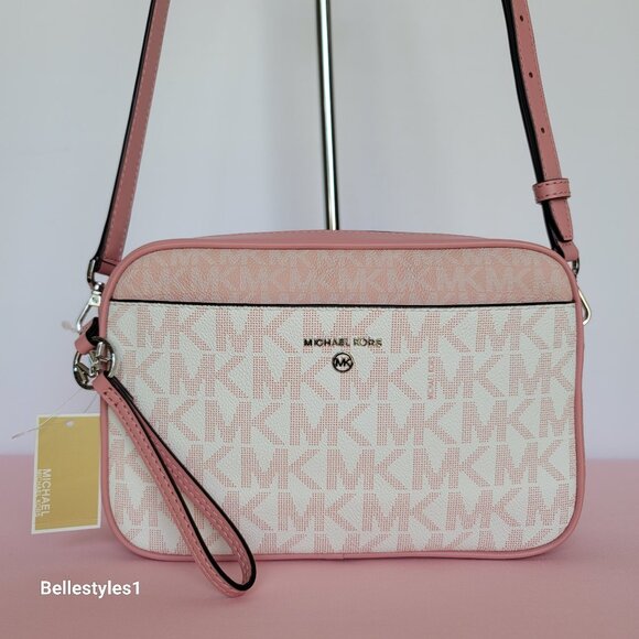 MICHAEL KORS Signature Logo Jet Set Charm Large East West Camera Crossbody⭐ - Picture 2 of 16